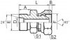 7124(公制外螺纹24°轻系列/英管内螺纹) 7124(公制外螺纹24°轻系列/英管内螺纹)